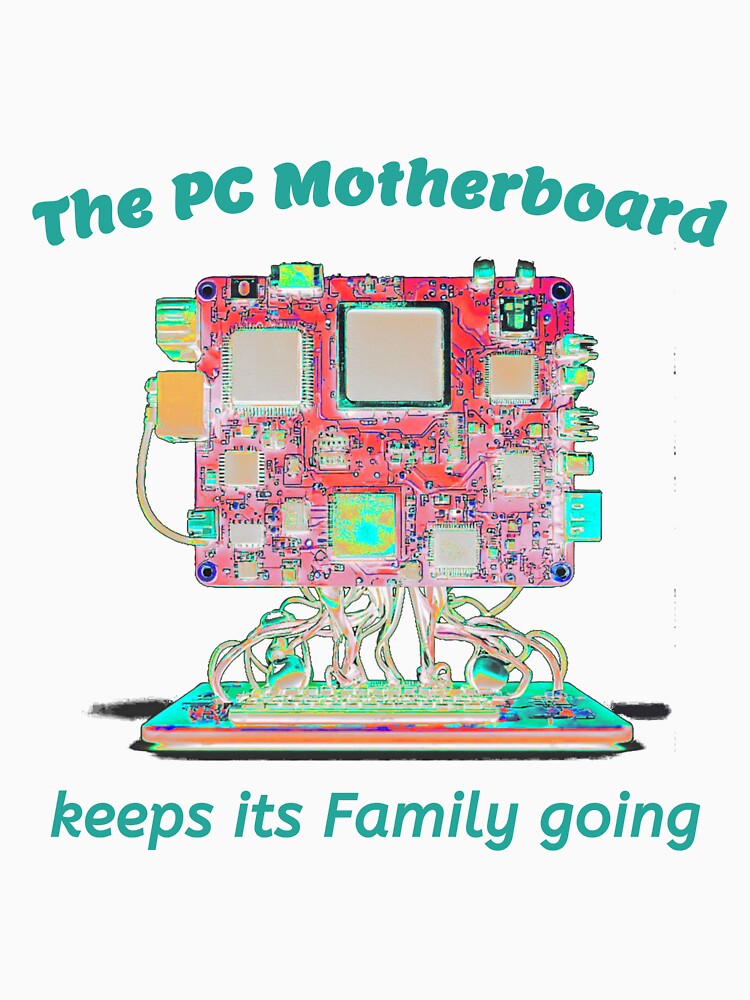 Motherboard, the Heart of the Computer, a funny gift, for the computer lover by PiperParrot