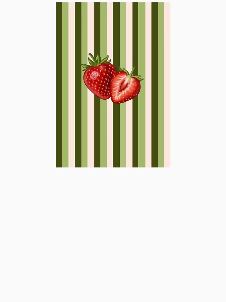 Strawberry with green stripes aesthetic by joleyjl