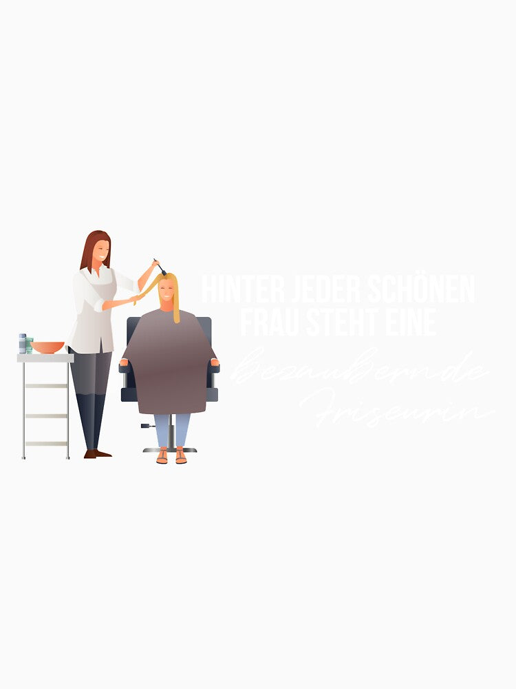 Behind every beautiful woman funny hairdresser saying by PlatonisDesign