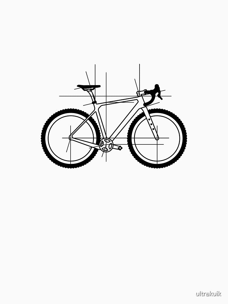 Gravel Bike Line Art by ultrakuik