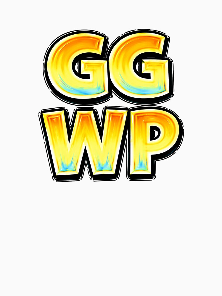 GG WP Funny Gamer Typography by Mac Sketches