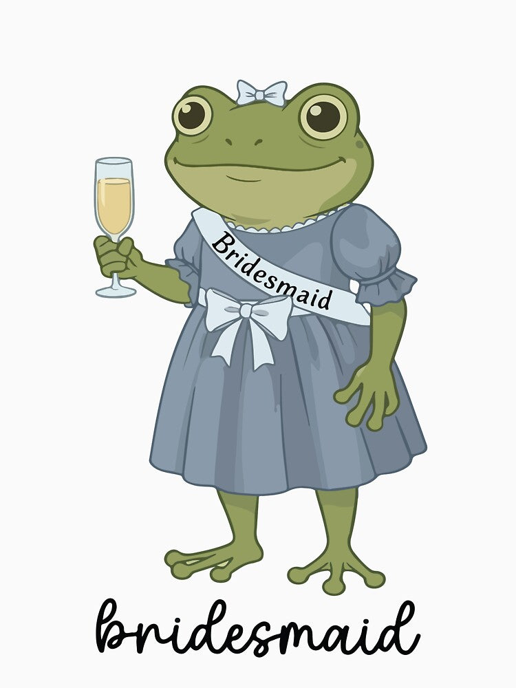 Retro Bridesmaid Frog Bachelorette Party Wedding Squad Funny by kiralynstration