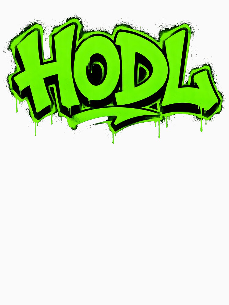 HODL Neon Graffiti Crypto Streetwear by PatysArt