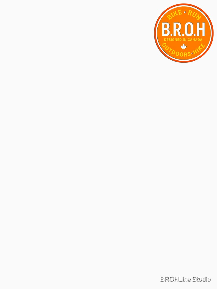 BROH Outdoor Badge Logo Shirt Bike Run Outdoors Hike Canada Orange by BROHLine Studio