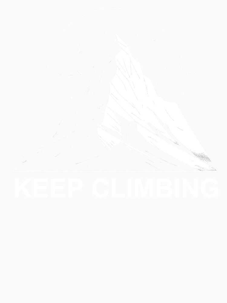 Minimalist Mountain Line Art with “Keep Climbing” Quote by HAFIZ-DP