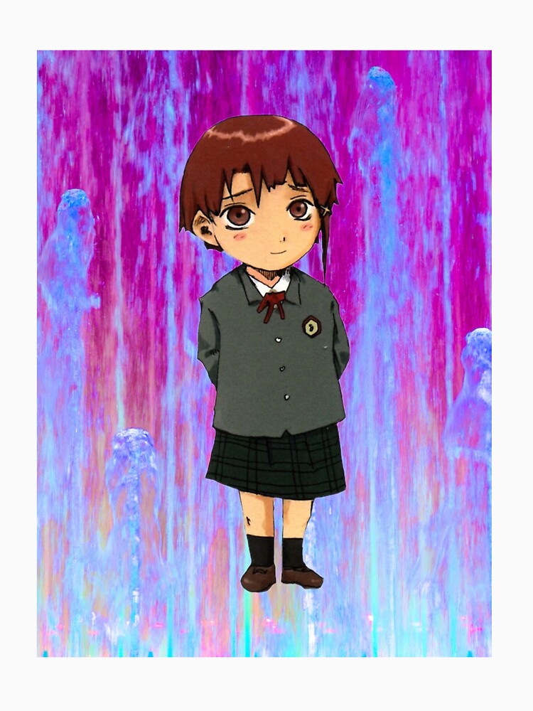 Chibi Lain Cute Vaporwave Gradient Design by MerikuroCreates