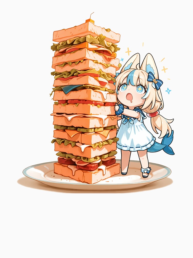 Sameko Saba Chibi - Giant Sandwich Surprise Art by Eaterweal