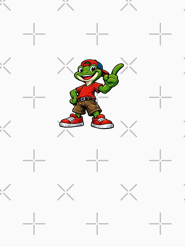 Street Style Frog Character Sticker | Cool Urban Mascot Design by singhworldcr