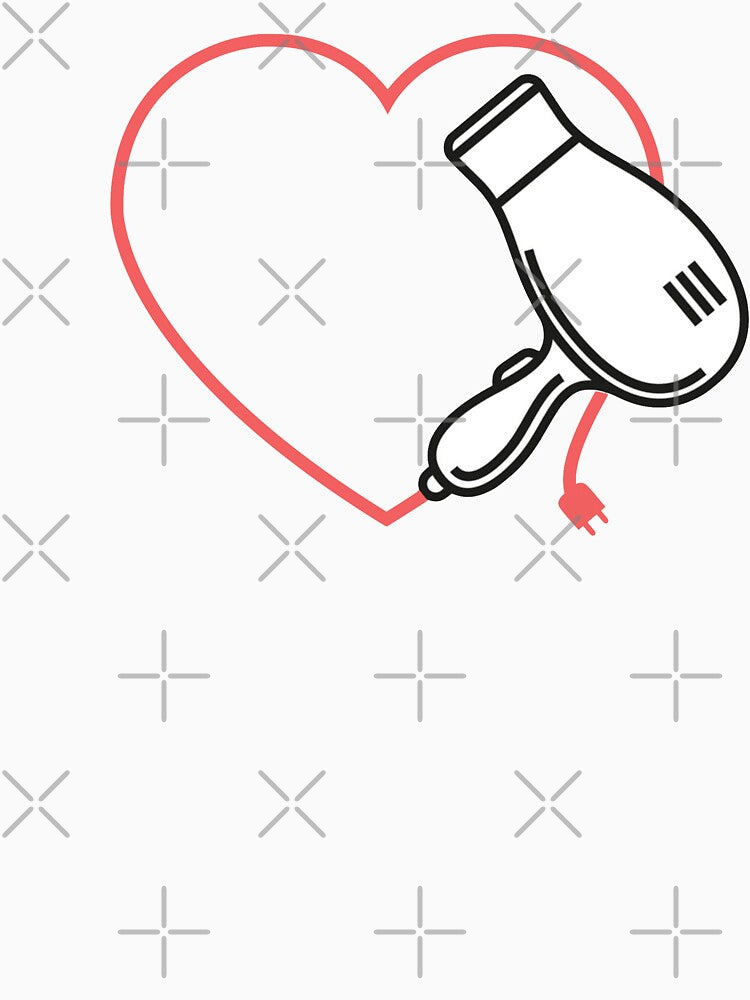 Hairdryer Love - Cute Hair Stylist Design by JackCurtis1991