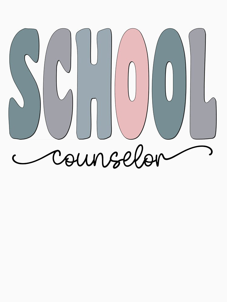 School Counselor Pastel Funky Retro Script Design by mysticblvd