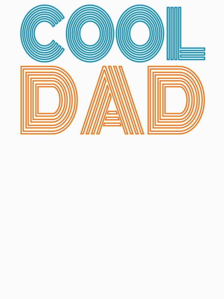 Simple Cool Dad Father's Day Neon Retro Typography Quote by Hommie9977