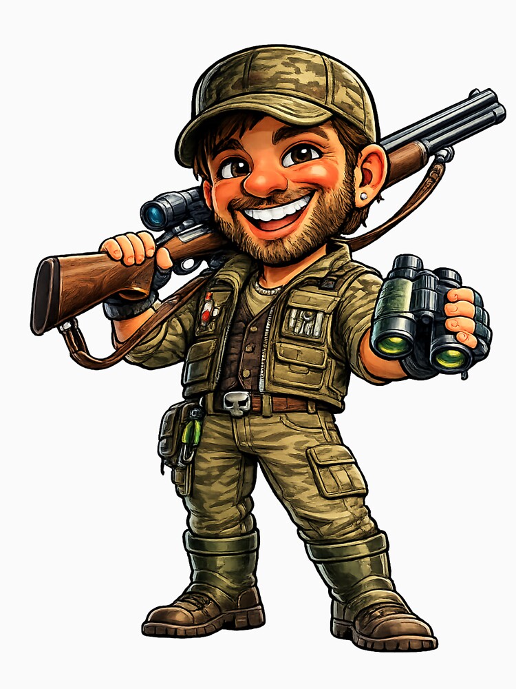 Hunter Cartoon by AlexLineArt
