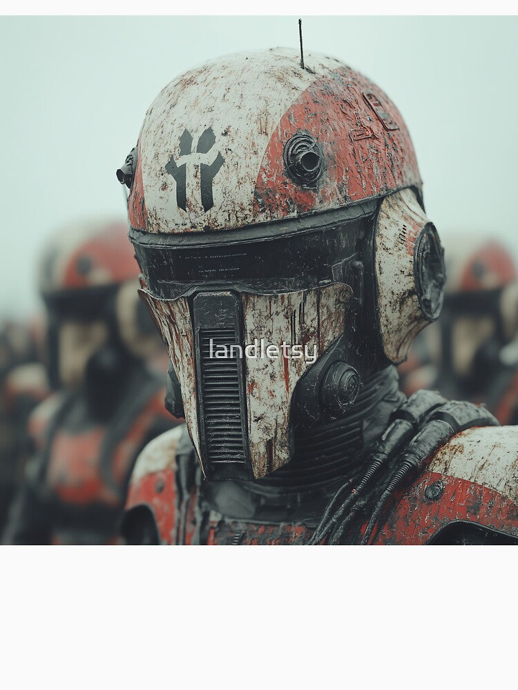 Weathered Futuristic Soldier in Robotic Armour by landletsy
