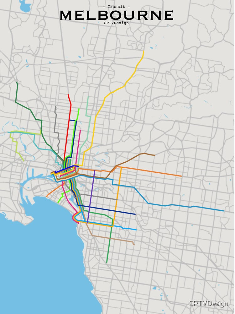 Melbourne Transit Map by CPTVDesign
