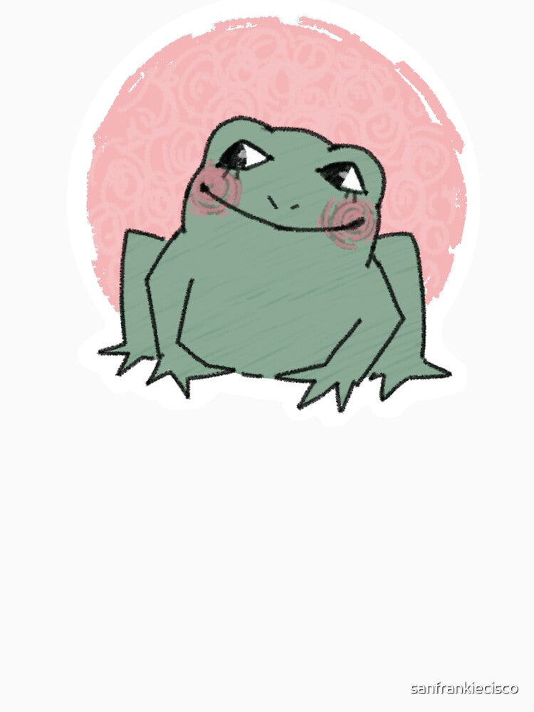 sitting frog (pink) by sanfrankiecisco