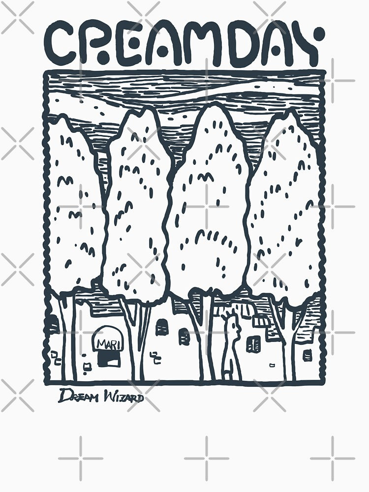 Simple tree drawing #03 white/darkblue by DW_create
