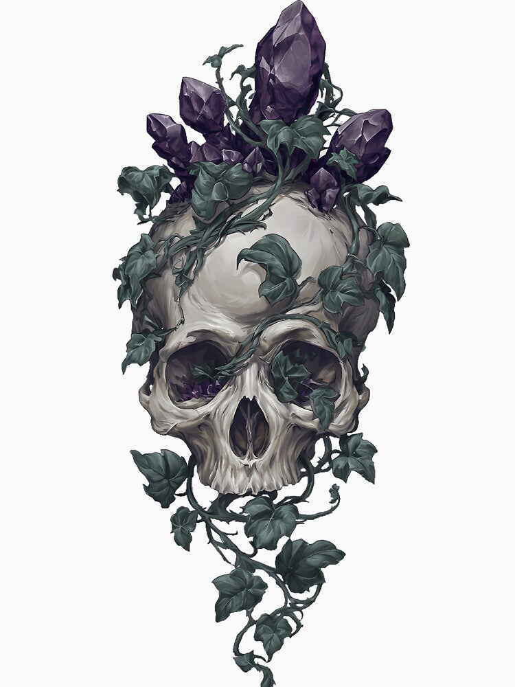 Dark Ivy Skull by IllumeInk