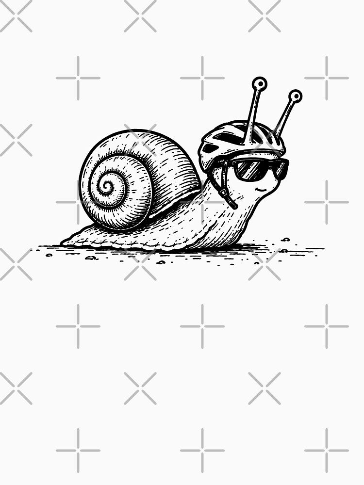 Snail Trail Funny Cycling Bicycle Touring Travel Design by MonkiFlipp