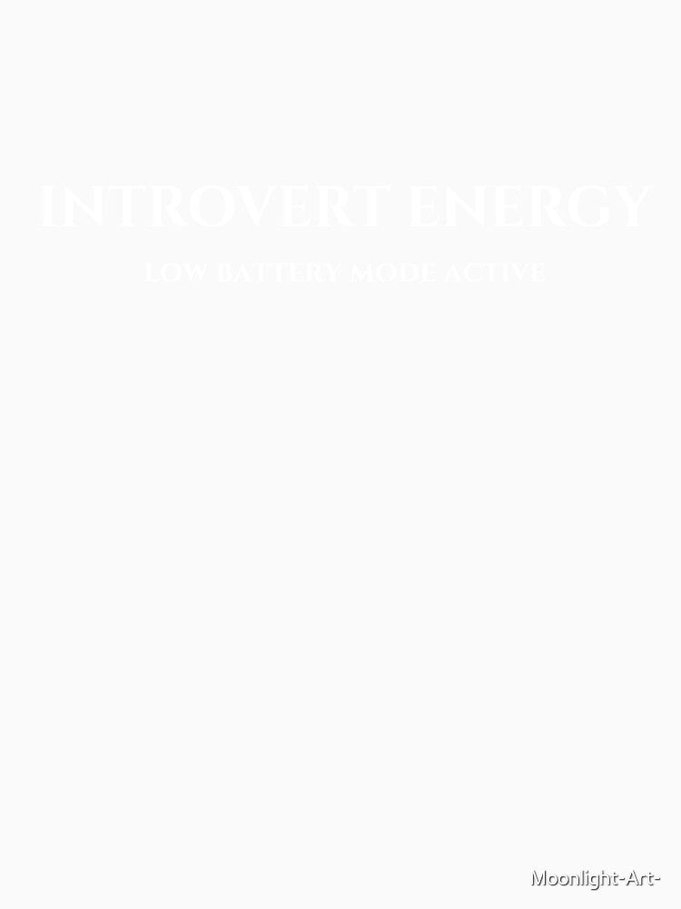 Introvert Energy Minimal Funny Typography Design by Moonlight-Art-