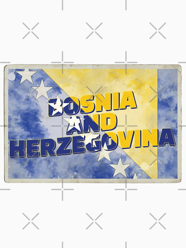 Bosnia and Herzegovina Vintage style retro souvenir by DeveloperProp0