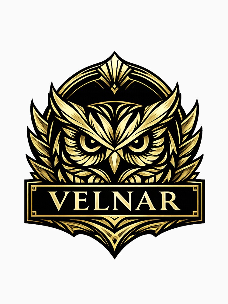 VELNAR Golden Owl Luxury Graphic Tee by Ikkipass Enterprises