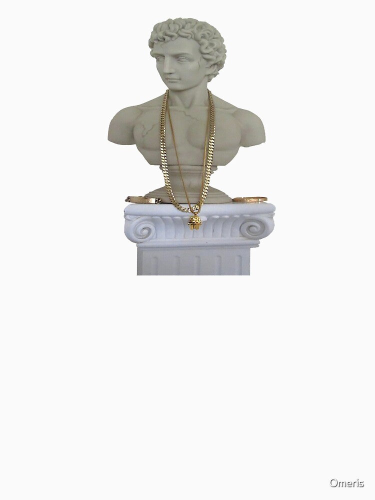 bust statue gold vaporwave by Omeris