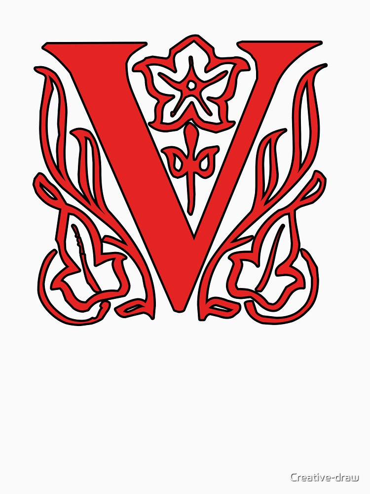 Initial monogram V by Creative-draw