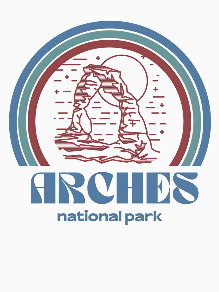Arches National Park Retro Vintage Style Outdoor Hiking by Georgidy