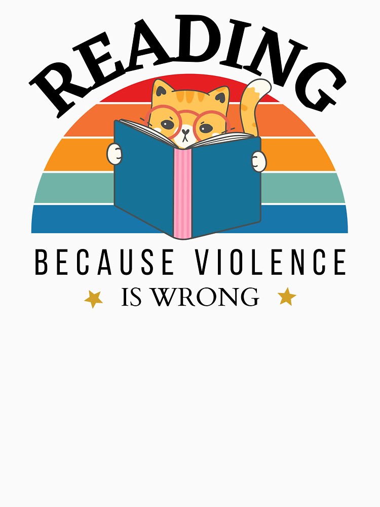 Reading Because Violence is Wrong - Antisocial Book Lover by ThreadlyAndCo