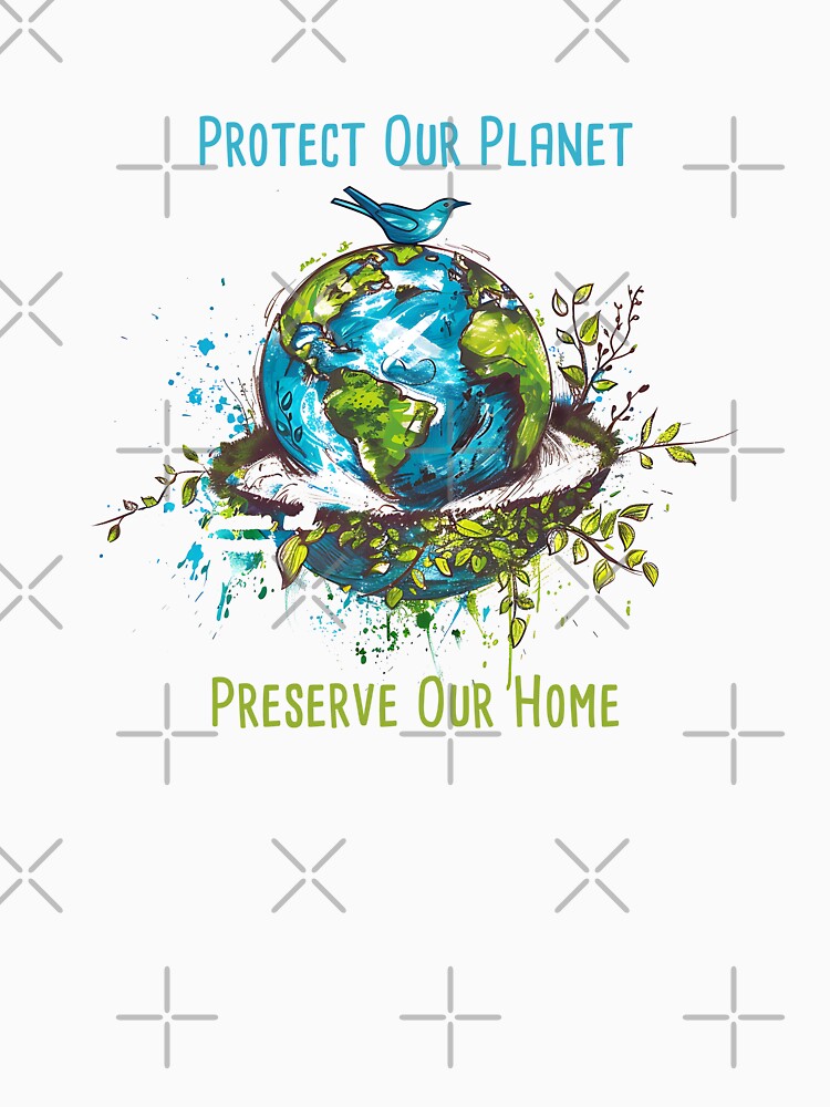 Protect Our Planet, Preserve Our Home Environmental Protection Positive Slogan by FemiBiutti