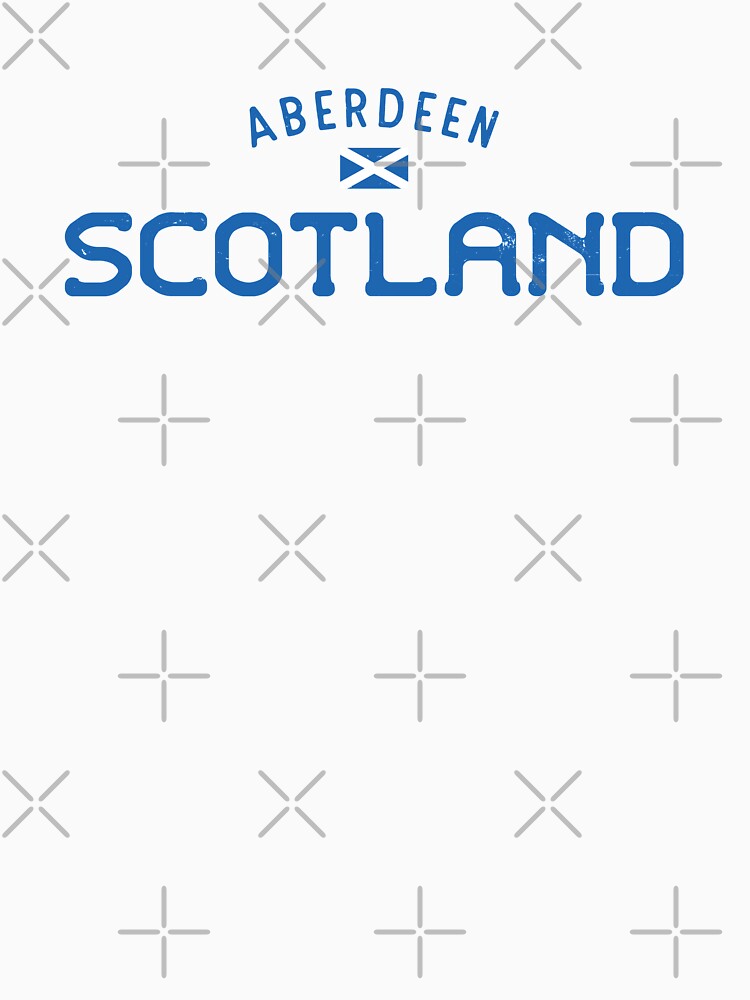 Distressed Aberdeen Scotland With Scottish Flag by HakeDesign