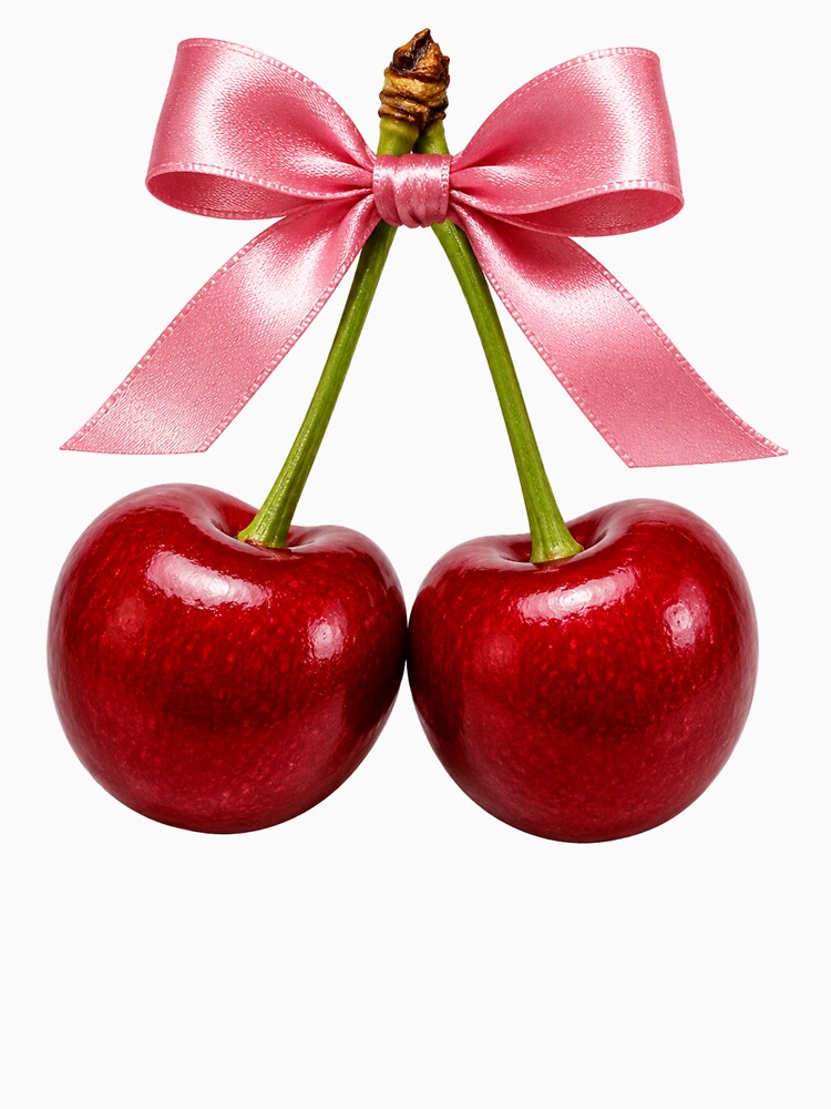 Cherries with Pink Bow by Giddy Bear Gifts