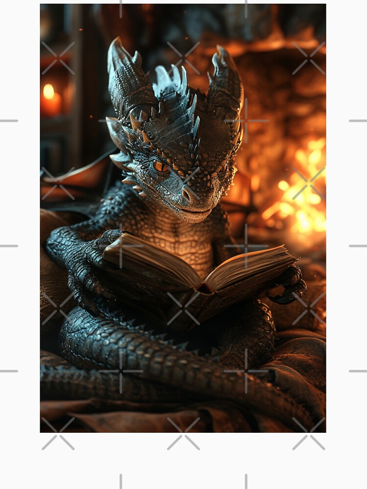 Funny Art Myth Fantasy Folklore Fire Dragon Relaxing C141-1 by MPCFICTION