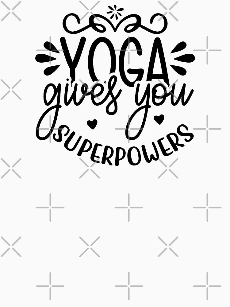 Yoga Quote Yoga Gives You Superpowers Motivational Saying by SoccaTamam