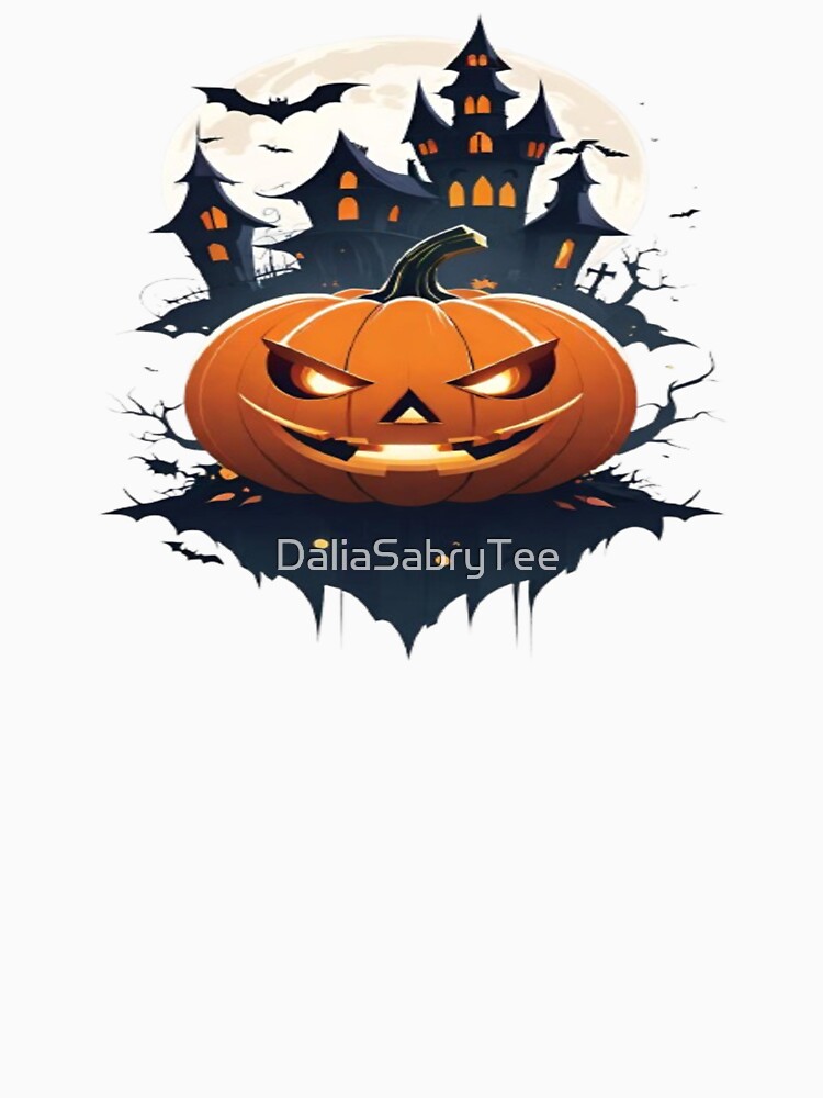 Halloween pumpkin and horror castle. by DaliaSabryTee