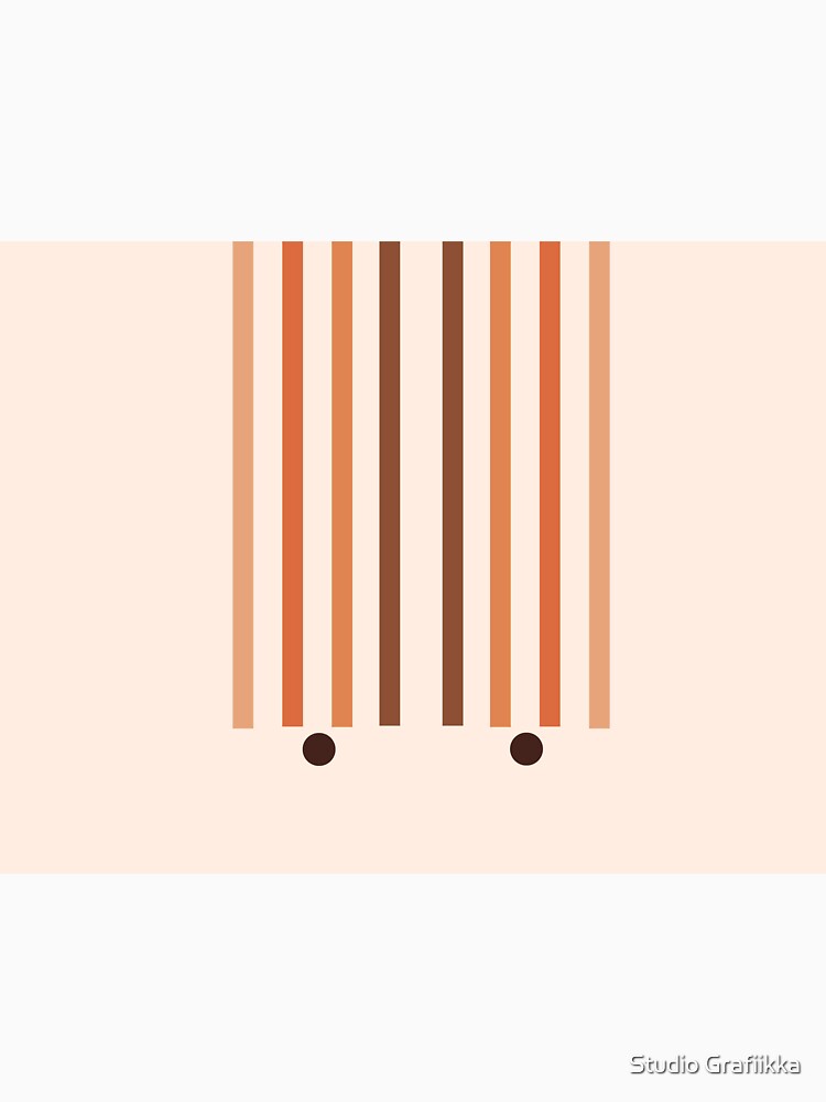 Minimal Geometric Arch Diptych 2 - Mid Century Modern - Parallel Lines  - Scandinavian - Brown by Studio Grafiikka