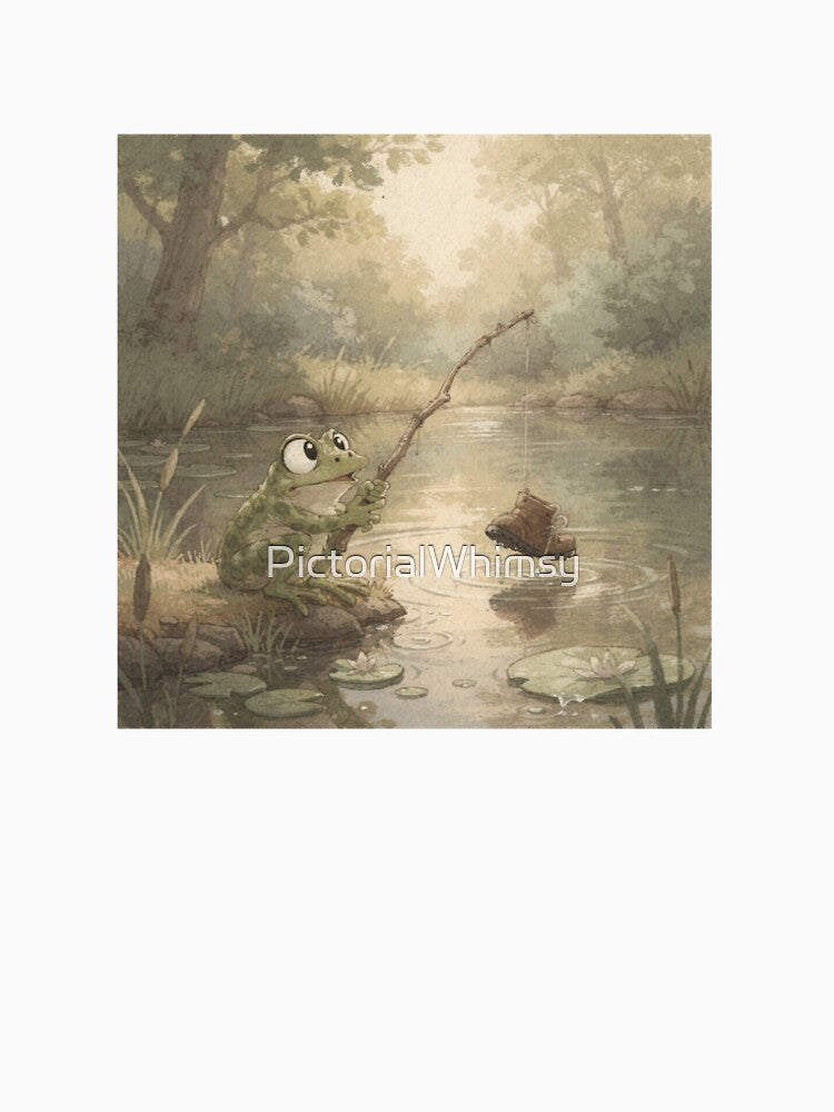 Frog Fishing for an Old Boot by PictorialWhimsy
