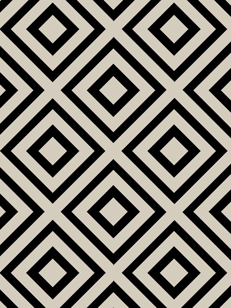 Black and Beige Tessellation Line Pattern 40 Pairs DE 2022 Trending Color Bay Salt DET642 by ColorOfTheYears