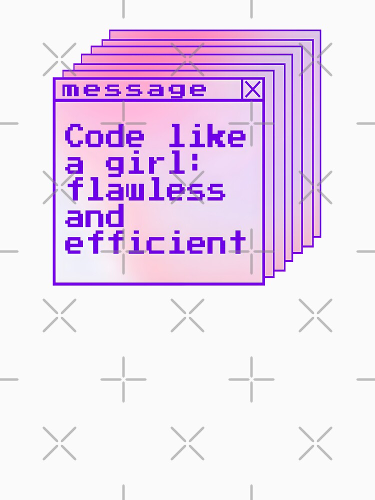 Code Like a Girl: Flawless and Efficient Programmer girly pixel Design. Gift For female programmers and coders by Unitepeople