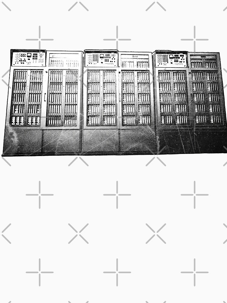 1970s Computer Mainframe Dark Retro Tech Art by Ghoul Enterprises