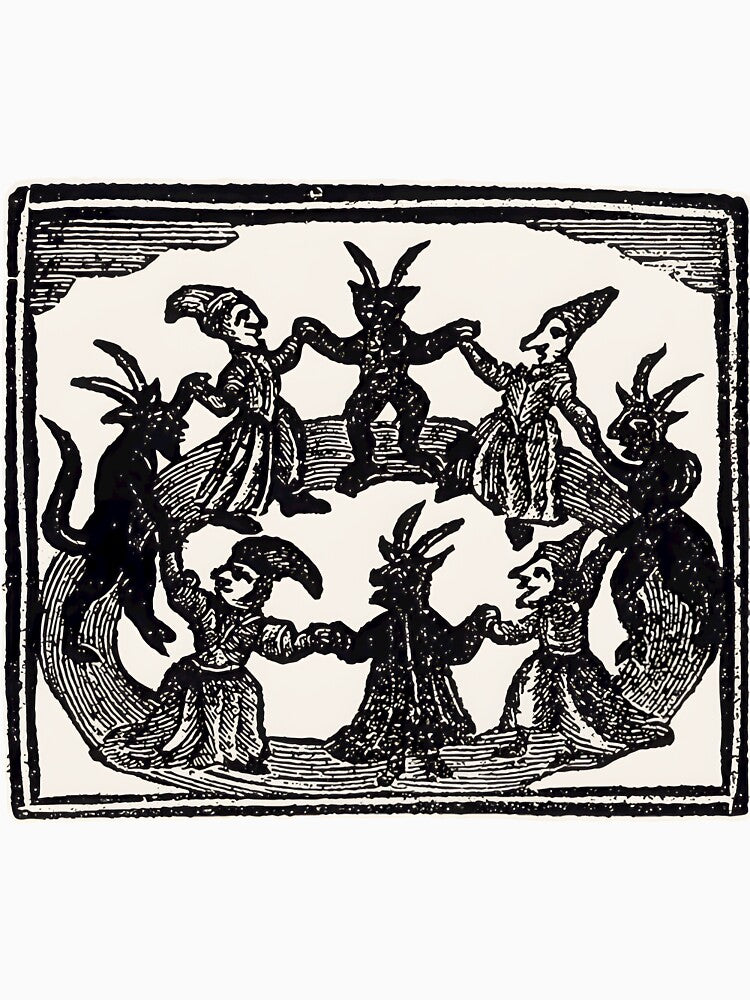 Occult Circle Dance Vintage Woodcut | Limited Edition by MattMahan