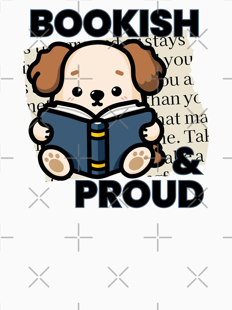 Bookish and Proud | Cute Dog Reading a Book by Kimochi-Shop