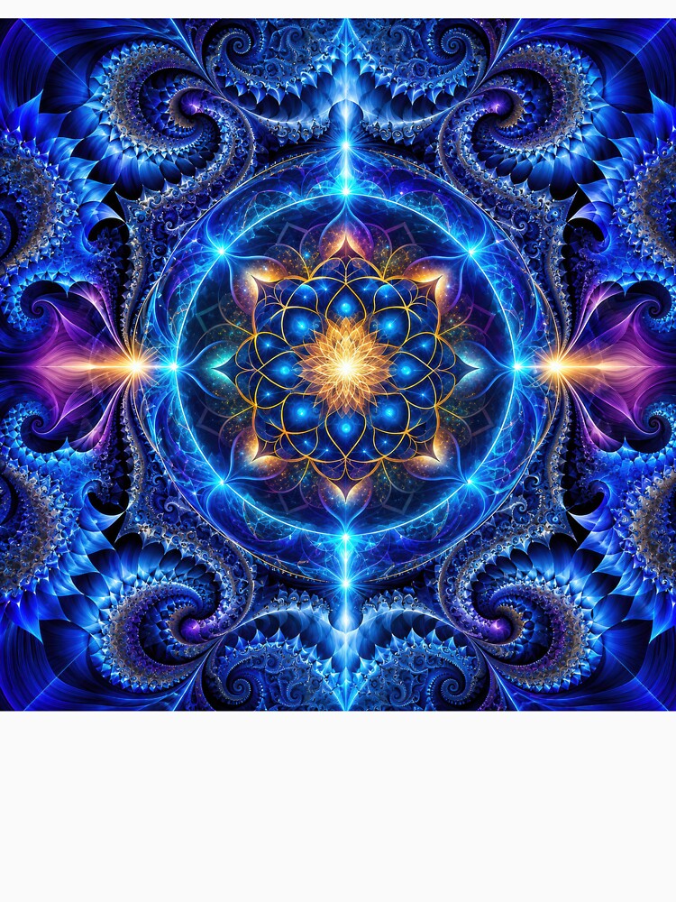 Lab Visions 128: Blue Fractal Mandala by The Psychedelic Anarchist