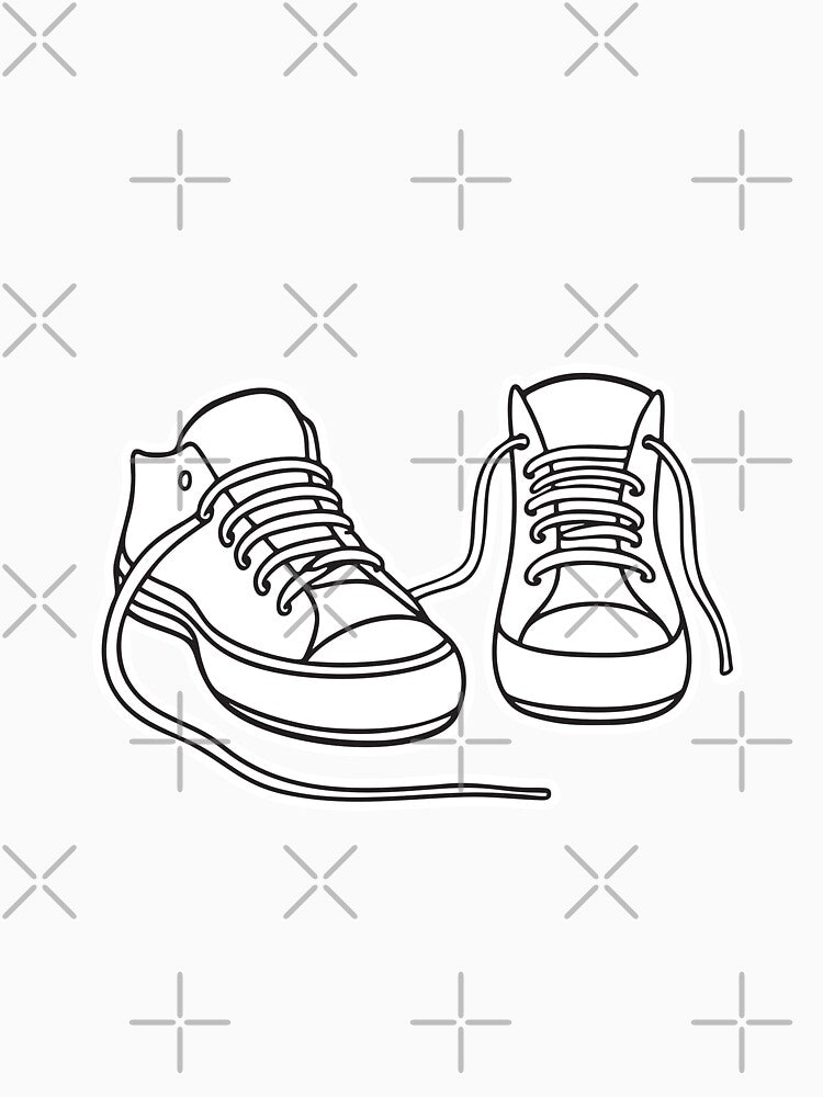 A loose shoelace next to a sneaker missing its lace by rasagamastore