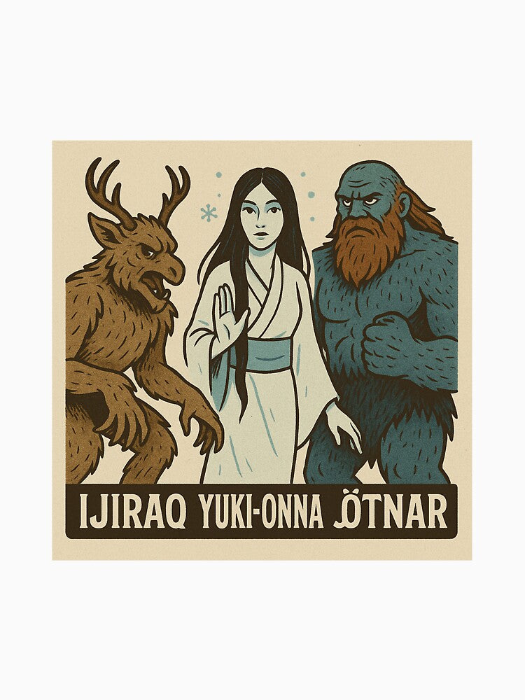 Ijiraq, Yuki-Onna and Jotnar 03 by AIfolklore