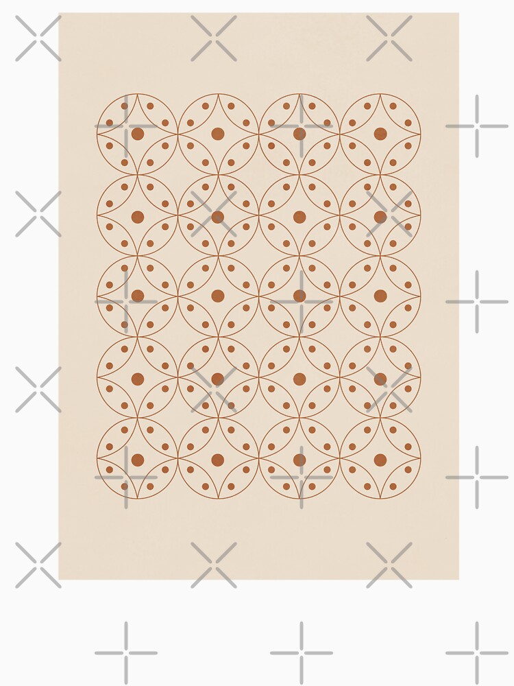 Boho Geometrical, Circle Line Art, Modern Neutral Tones by technicolorable_art