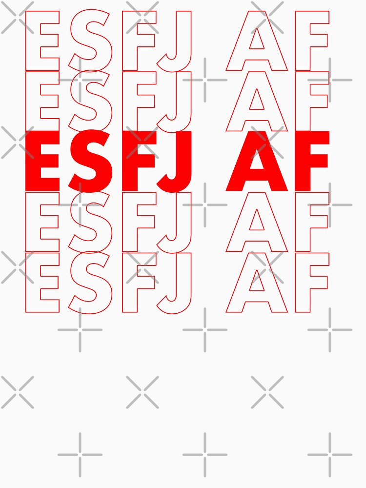 ESFJ AF Red Personality MBTI Funny Shirt by FanaticTee