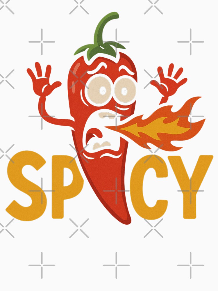 Funny Spicy Chili Pepper Breathing Fire by Adrian Kane