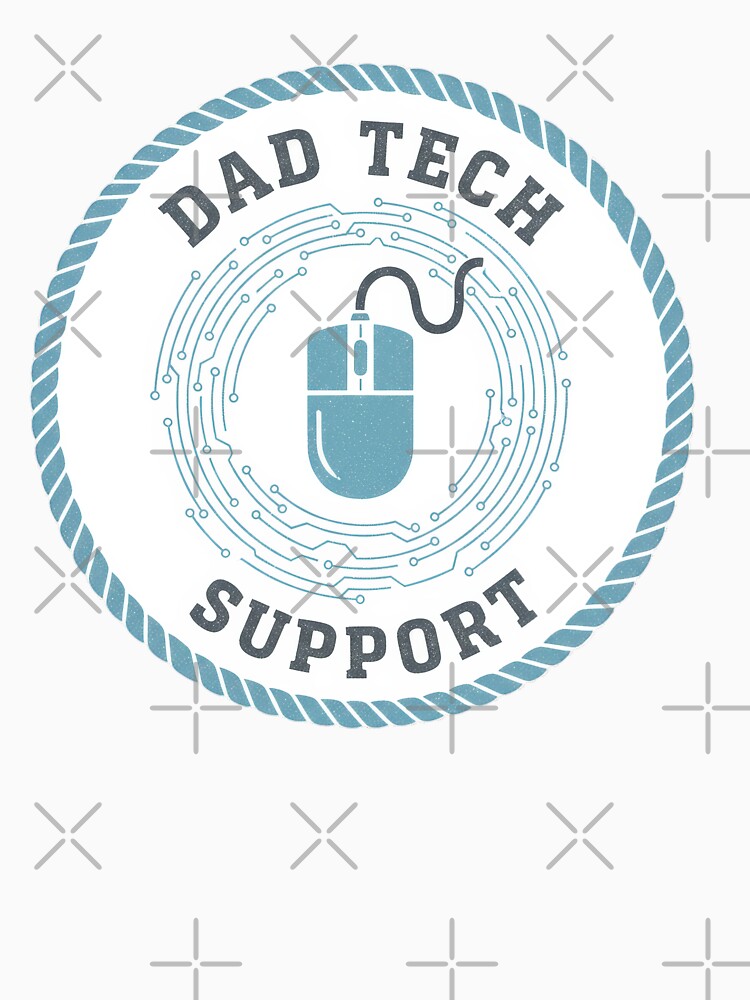 Dad Tech Support Retro Badge by Teeny Quities