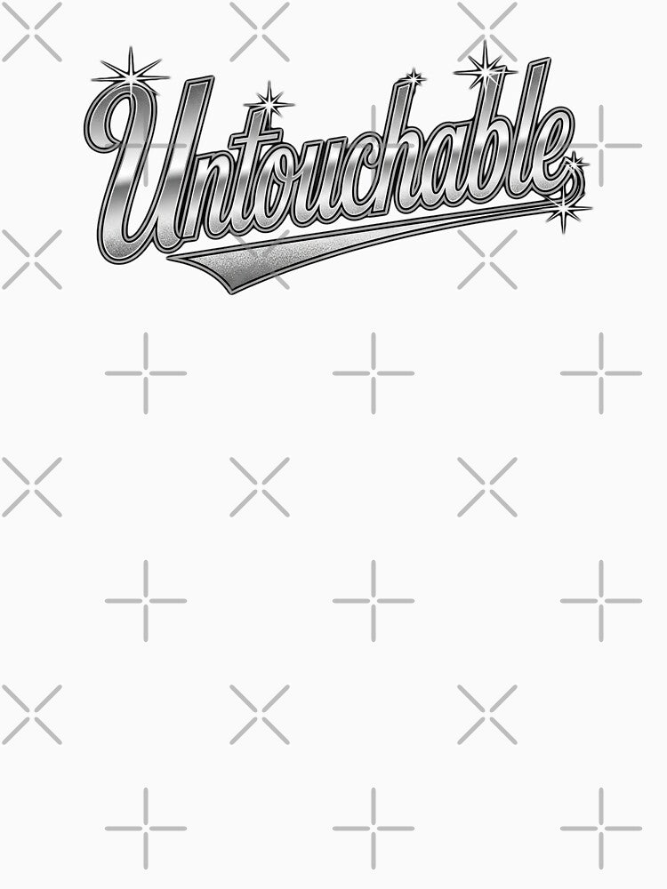 Untouchable Chrome Varsity Typography | ITZY Inspired Y2K Design by Meivelle